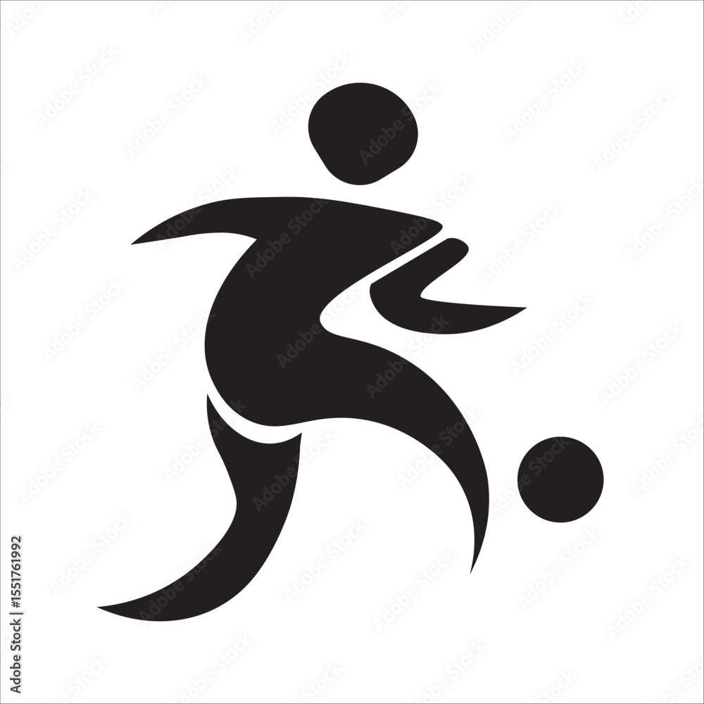 Fototapeta premium sports icons set, football icon in flat style