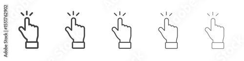 Click hand icon simple illustration logo art