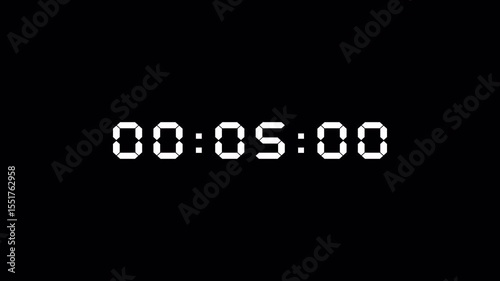 60 second timecode on black background. 1 minute count up. 4K video
