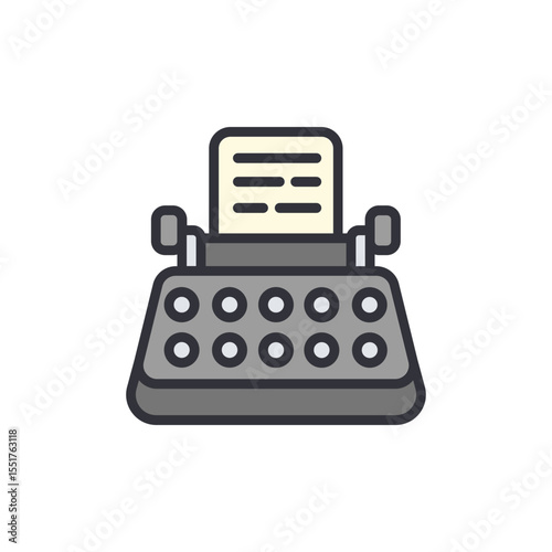 Vintage Typewriter With Paper Representing Writing And Journalism
