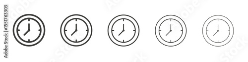 Clock icon simple illustration logo art