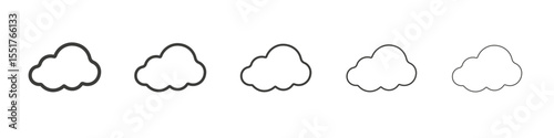 cloud icon simple illustration logo art
