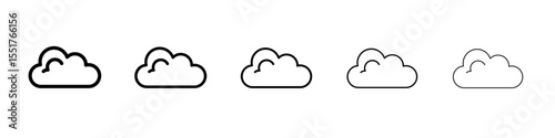 Cloud icon simple illustration logo art