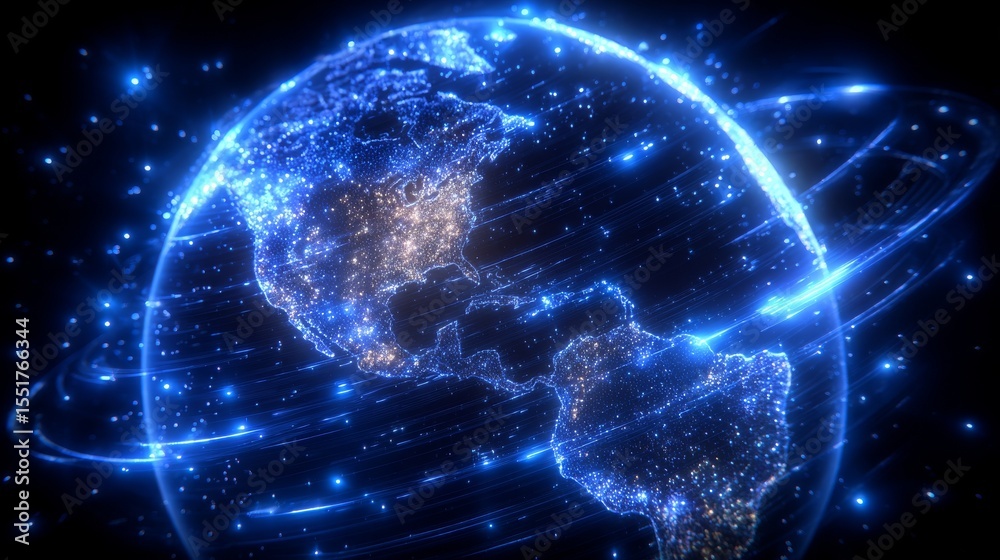 Obraz premium The Earth is visually represented through displays of green energy initiatives and CO2 reduction efforts to combat climate change and limit global warming impacts