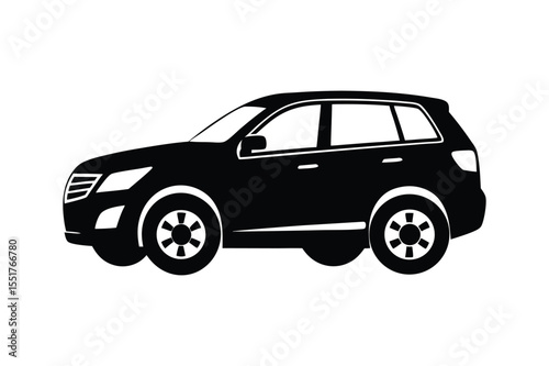 Car silhouette  vector bundle  illustration, Set of black Car silhouette  vector