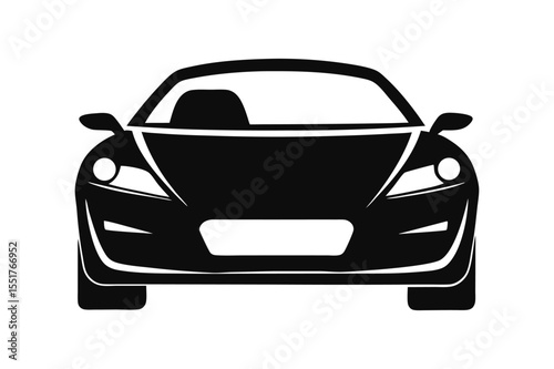 Car silhouette  vector bundle  illustration, Set of black Car silhouette  vector