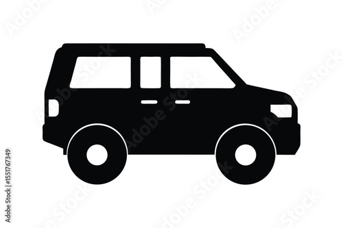 Car silhouette  vector bundle  illustration, Set of black Car silhouette  vector