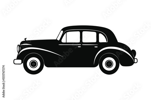 Car silhouette  vector bundle  illustration, Set of black Car silhouette  vector