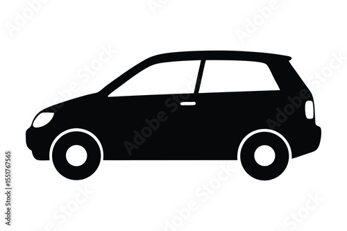 Car silhouette  vector bundle  illustration, Set of black Car silhouette  vector