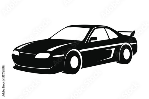 Car silhouette  vector bundle  illustration, Set of black Car silhouette  vector