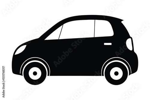 Car silhouette  vector bundle  illustration, Set of black Car silhouette  vector