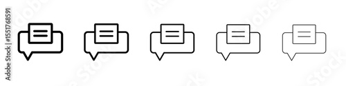 Comments icon simple illustration logo art