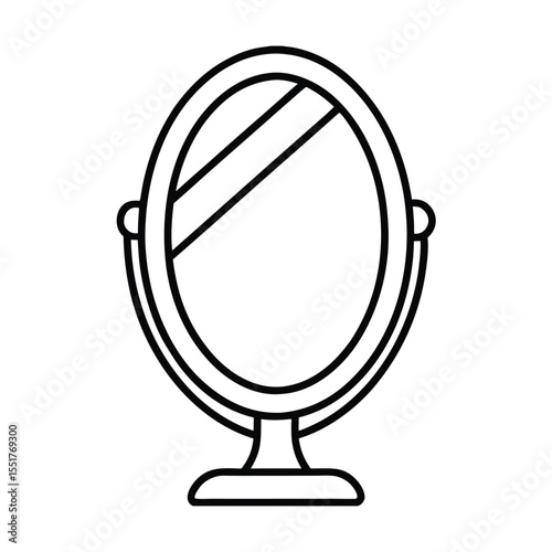 Scandinavian design mirror vector illustration