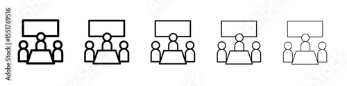 committee board icon simple illustration logo art