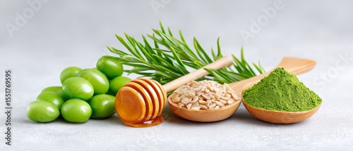 Exploring green tea ingredients and their benefits tea farm food photography natural setting close-up herbal concept