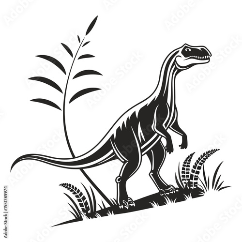 vector illustration of a dinasor