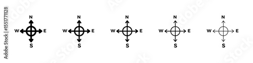 compass navigation icon simple illustration logo art