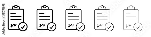 Contract icon simple illustration logo art