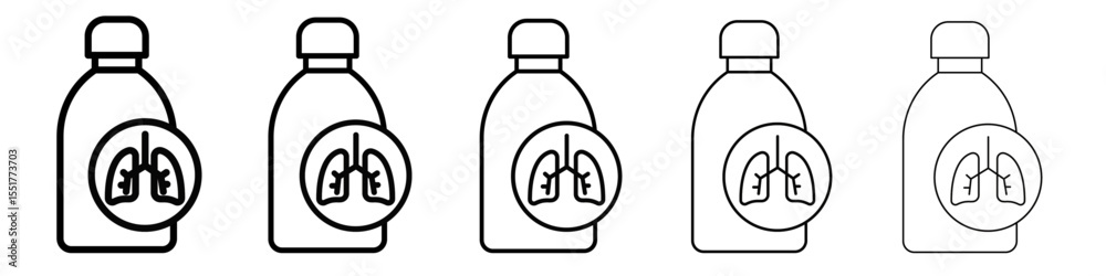 Obraz premium cough syrup icon simple illustration logo art