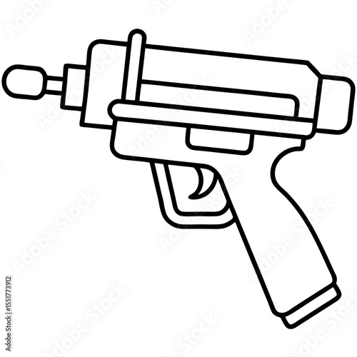 Minimalist Water Gun Outline