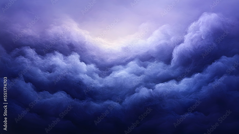 Naklejka premium Dramatic cloudscape dark blue and purple sky texture background