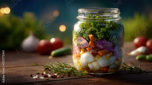 healthy meal prep scene Generative AI	
