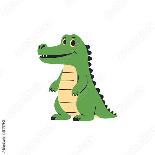 cartoon crocodile with a smile