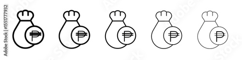 Cuba peso icon simple illustration logo art