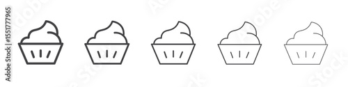 Cupcake icon simple illustration logo art