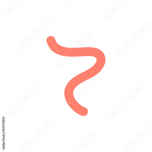 Cartoon hookworms parasite 