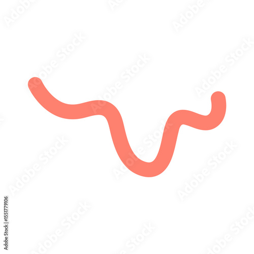 Cartoon hookworms parasite 
