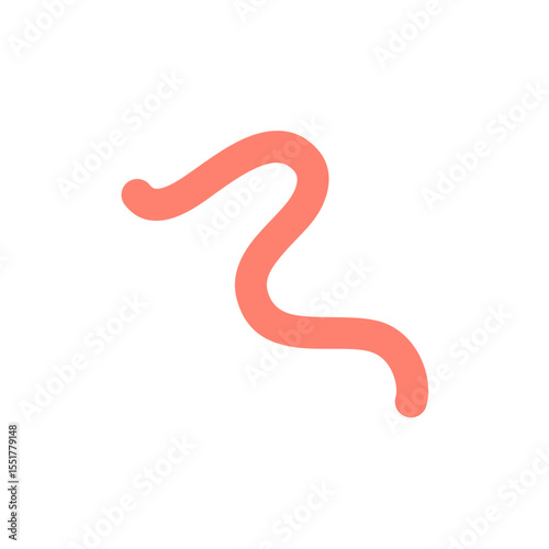 Cartoon hookworms parasite 