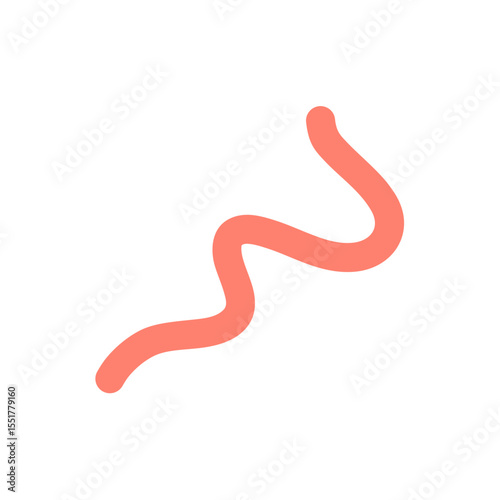 Cartoon hookworms parasite 