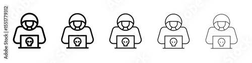 Cyber crime icon simple illustration logo art