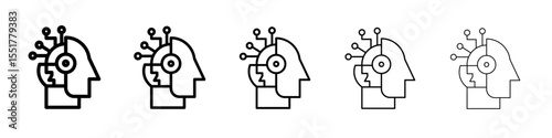 Cyborg icon simple illustration logo art