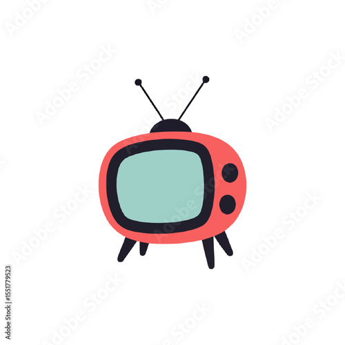 Vector retro tv set