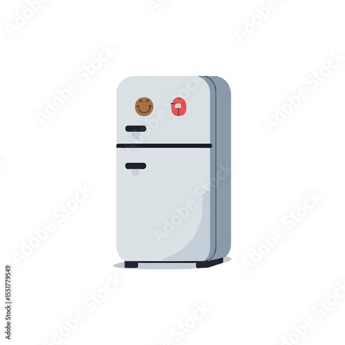 Vector electric heater isolated on white