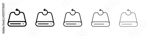 Data backup icon simple illustration logo art