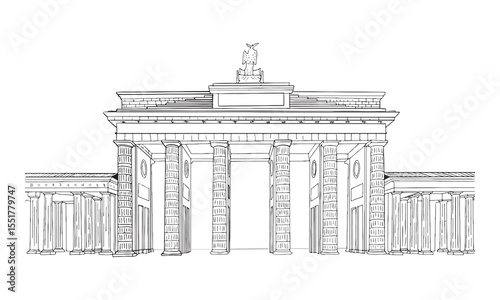 Vector illustration of the Brandenburg Gate in Berlin, Germany