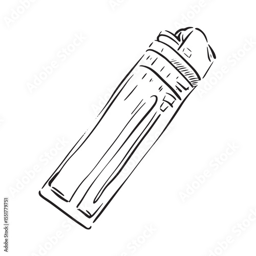 Vector illustration lighter. Thin line lighter outline icon vector illustration