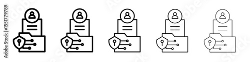 data protection icon simple illustration logo art