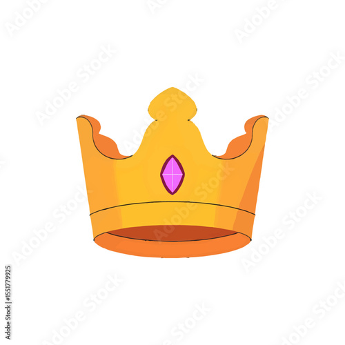 golden crown isolated on white background