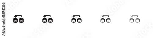 Database transfer files icon simple illustration logo art