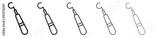 Dental pick icon simple illustration logo art