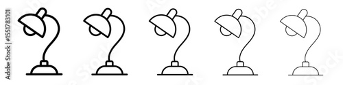 Desk lamp icon simple illustration logo art