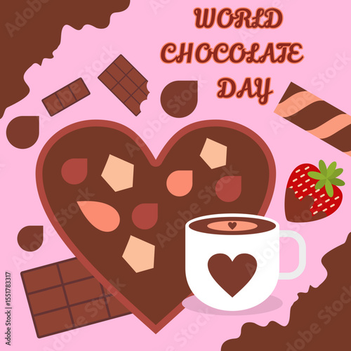World Chocolate Day Illustration Design