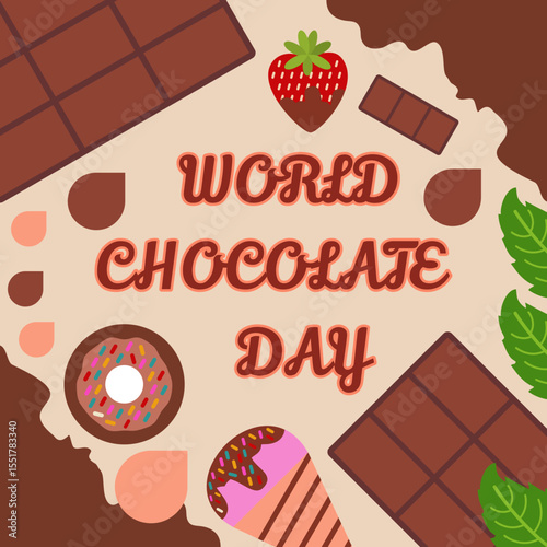 World Chocolate Day Illustration Design