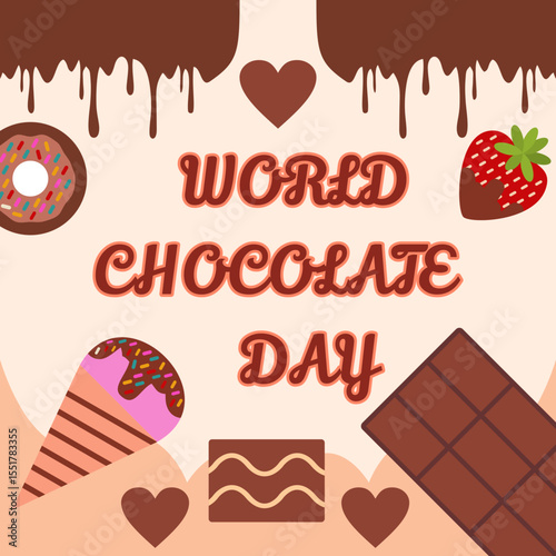 World Chocolate Day Illustration Design