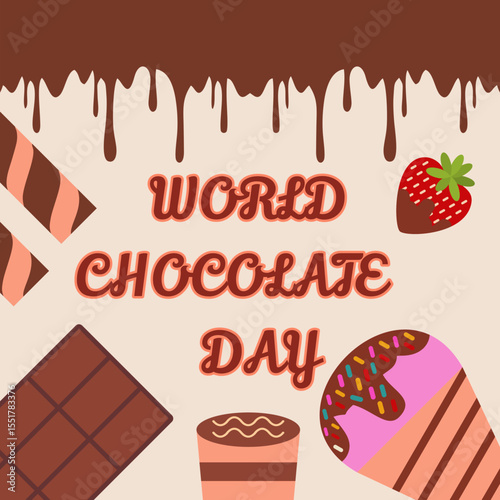 World Chocolate Day Illustration Design