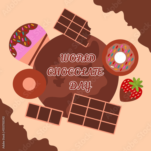 World Chocolate Day Illustration Design